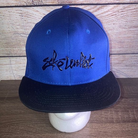 Ecko Unltd 72 Puff Paint Flat Brim Baseball Cap Hat Large Fitted - Picture 1 of 11